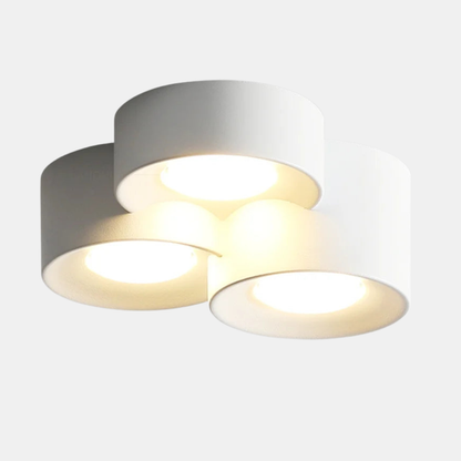Moderne LED Loftlampe med Cylinderformet Spot – Minimalistisk Elegance over Dig Loftlamper Tech Butik Blanc 3 têtes