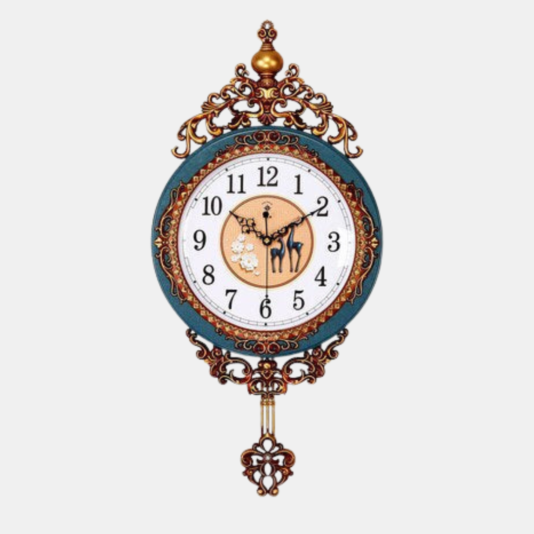 Luksuriøst Pendul Vægur – Elegant Ur med Dynamisk Svingdesign Vægure Tech Butik Dunkelblå