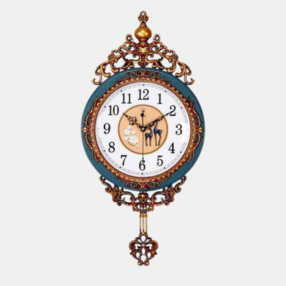 Luksuriøst Pendul Vægur – Elegant Ur med Dynamisk Svingdesign Vægure Tech Butik Dunkelblå