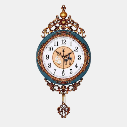 Luksuriøst Pendul Vægur – Elegant Ur med Dynamisk Svingdesign Vægure Tech Butik Dunkelblå