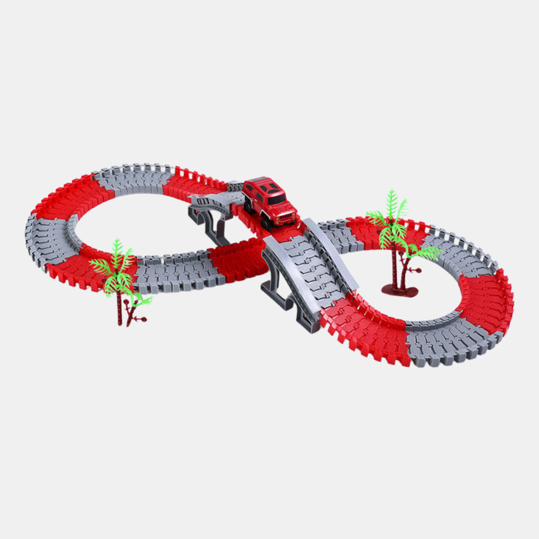 Fleksibelt Togbanesæt – Byg, Bøj & Skab Uendelige Eventyr Banesæt Tech Butik Brandbekæmpelse 128 Stykker