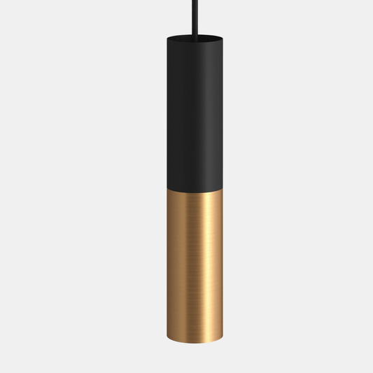 Creative Cables Tube Pendellampe – Messing/Sort Moderne Elegance Pendellamper Tech Butik