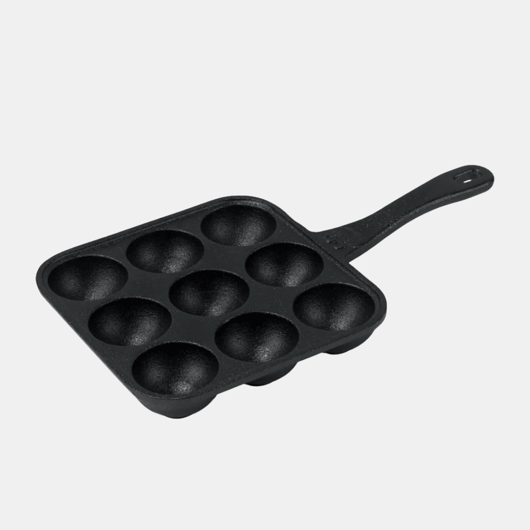 Støbejerns-Pandekagepande med 9 Huller – Jævn Varme, Perfekte Resultater Hver Gang Køkkengrej Tech Butik