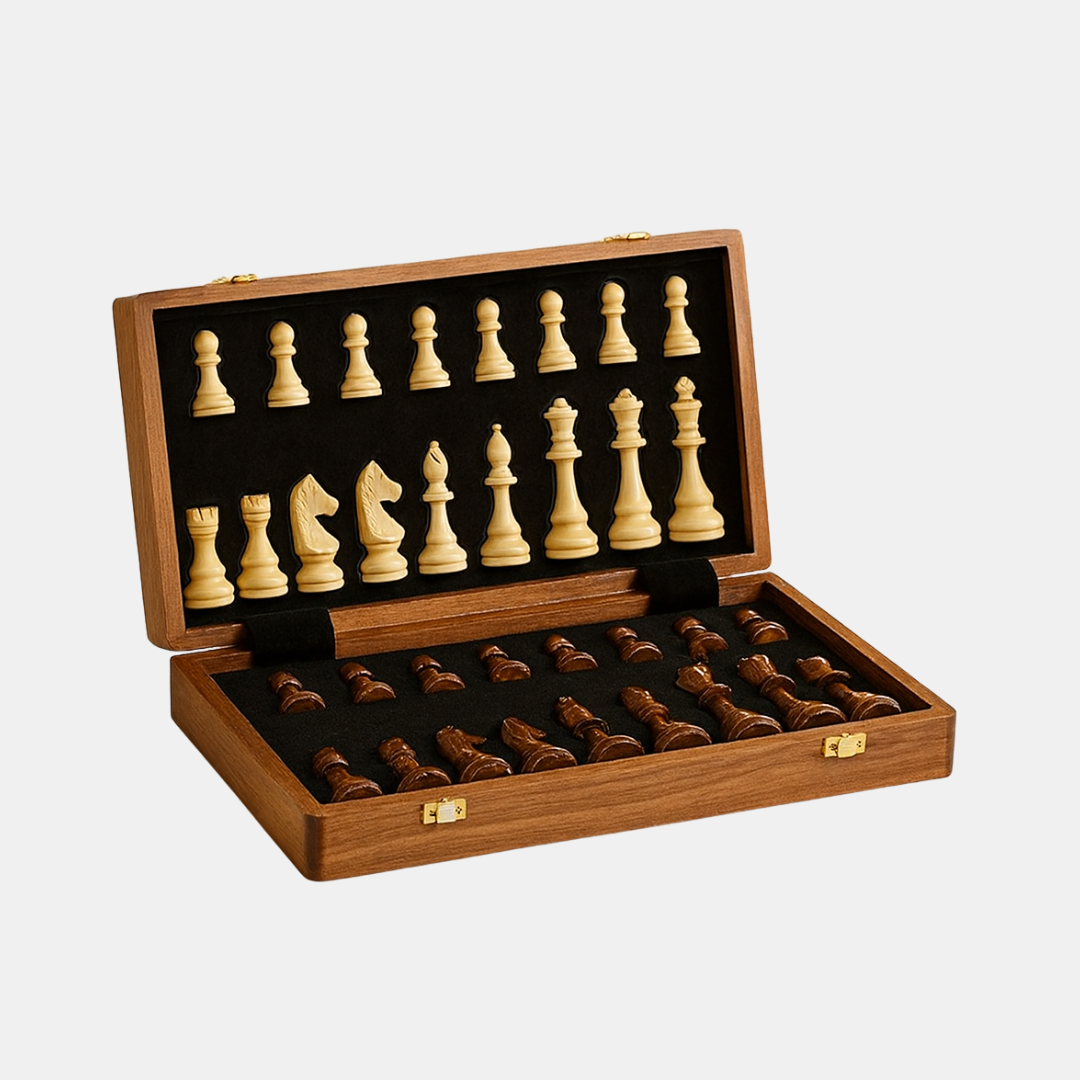 Klassisk Skaksæt i Træ – Holdbart & Klar til Konkurrence Skak Tech Butik