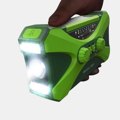 Multi-Power Nød- og Emergency Radio – 10.000mAh med Sol- og Håndsving Opladning Nødradioer Tech Butik
