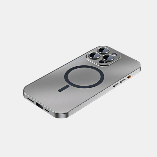 Magnetisk Metal iPhone Cover | Ekstra Stærk & Slank Beskyttelse Mobiltelefonetui og -covers Tech Butik Sølv iPhone 15 Pro Max
