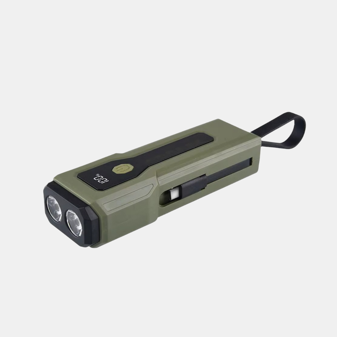 Multifunktionel lampe med powerbank – Lys & opladning overalt Belysning Tech Butik Olivgrøn