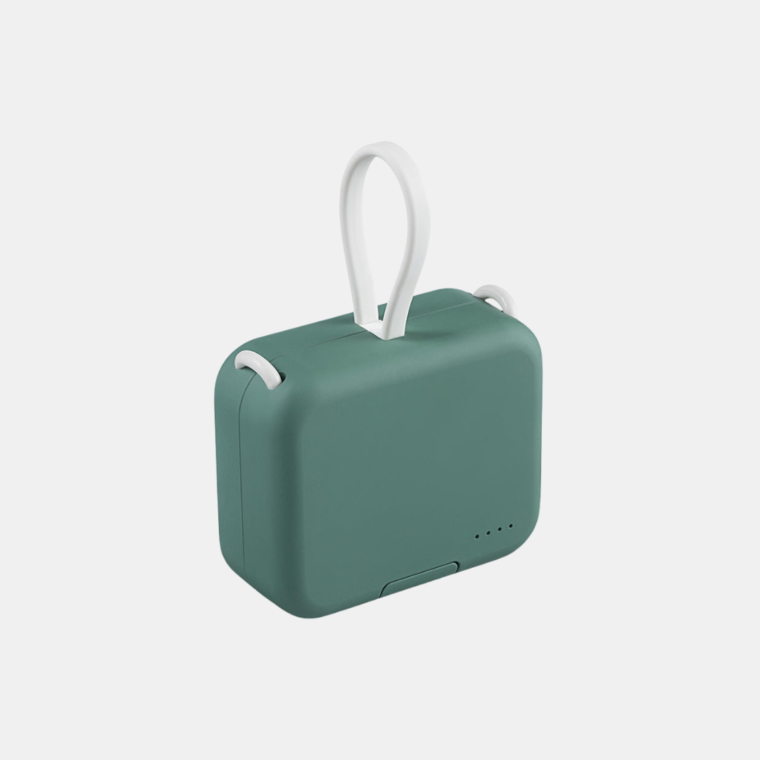 Mini Powerbank & Telefonholder – Bærbar og Funktionel Mobiltilbehør Tech Butik Grøn