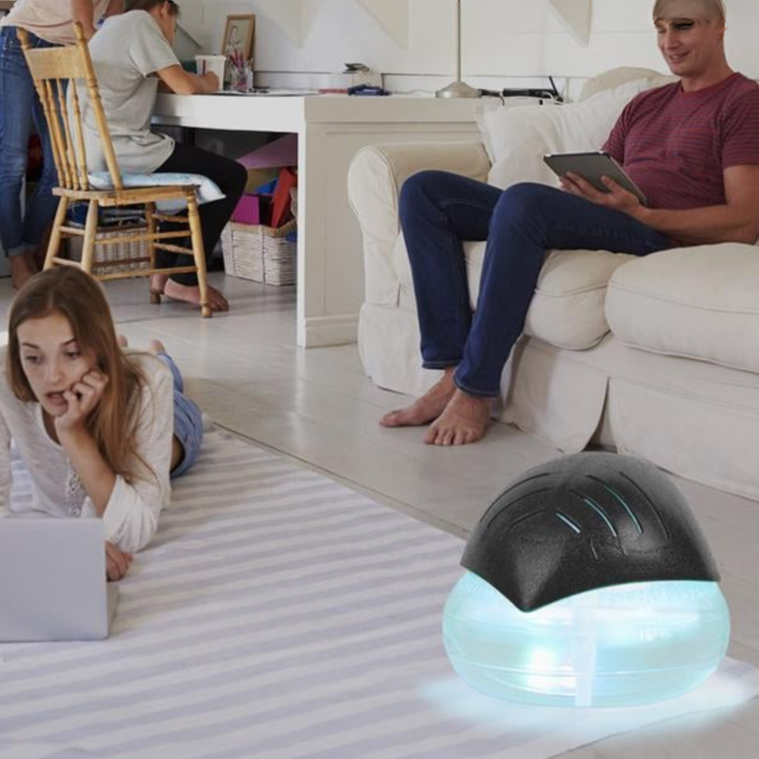 Indendørs Luftrenser – Vandbaseret med Aromadiffuser & 7-Farvet LED Luftrensere Tech Butik