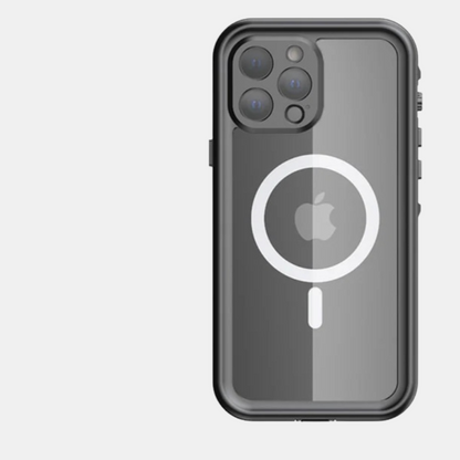 Militær-Grade IP68 Vandtæt iPhone Cover | 360° Panserbeskyttelse Mobiltelefontilbehør Tech Butik iPhone 17 Pro Max Sort med MagSafe