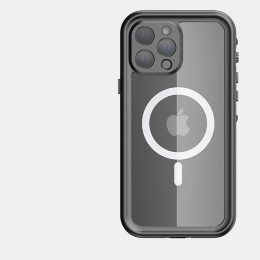 Militær-Grade IP68 Vandtæt iPhone Cover | 360° Panserbeskyttelse Mobiltelefontilbehør Tech Butik iPhone 17 Pro Max Sort med MagSafe