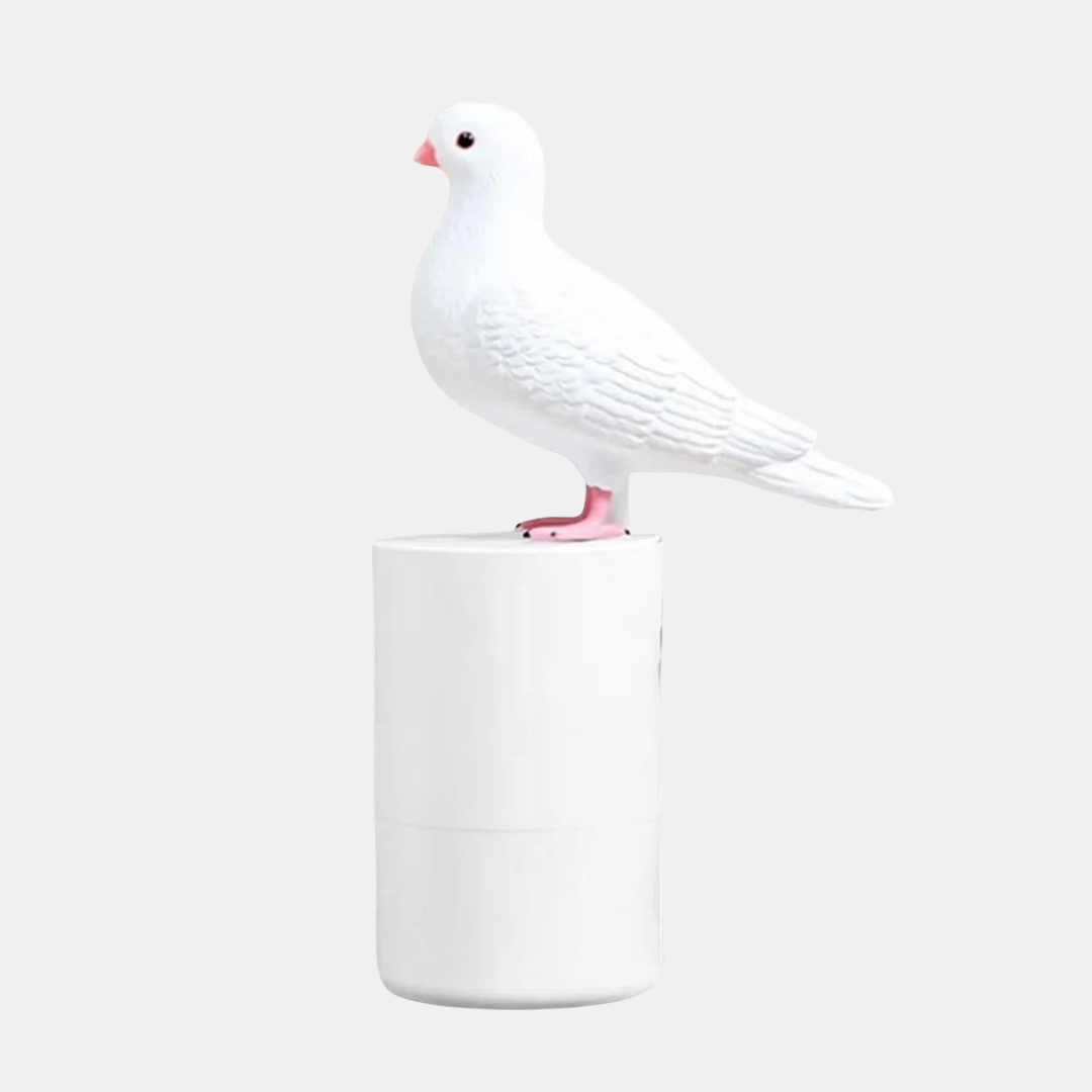 Dekorativ Sæbedispenser i Dueform – Sjov Fugleinspireret Badeværelses- & Køkkendekoration Sæbedispensere Tech Butik Hvid