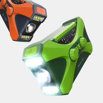 Multi-Power Nød- og Emergency Radio – 10.000mAh med Sol- og Håndsving Opladning Nødradioer Tech Butik