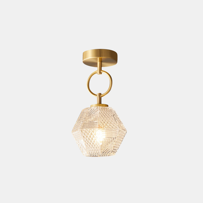 Loftlampe i Art Deco-stil med Diamantskåret Glas for Tidløs Elegance Belysning Tech Butik