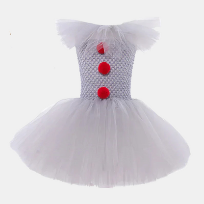 Uhyggelig Klovnekjole med Tyl – Skræmmende & Legende Halloween Kostume til Piger Kostumer og tilbehør Tech Butik