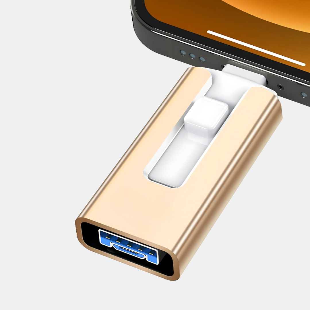 USB-drev – Udvid Lagerplads Øjeblikkeligt til Fotos & Videoer USB-flashdrev Tech Butik Guld 128GB