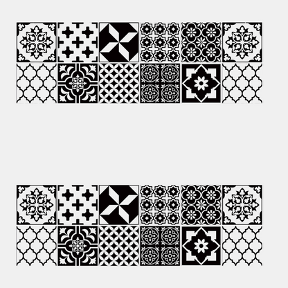 24-Delers Europæisk Mandala Flisesæt – Dekorativt & Stilfuldt Vægfliser Tech Butik HZ059 10cm x 10CM x 24PCS