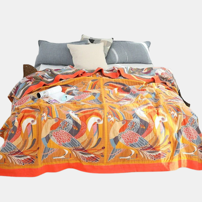 Stilfuldt Boho Tæppe – Elegant & Hyggeligt Nordisk Design Tæpper Tech Butik Orange Abstract 200x230cm