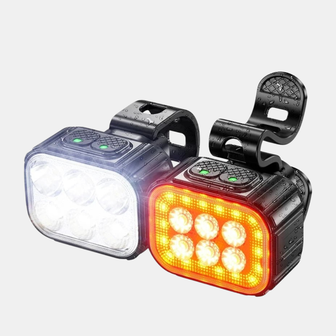 Genopladeligt Cykellygtesæt for Maksimal Synlighed & Sikkerhed Cykelbelysning Tech Butik M2 par