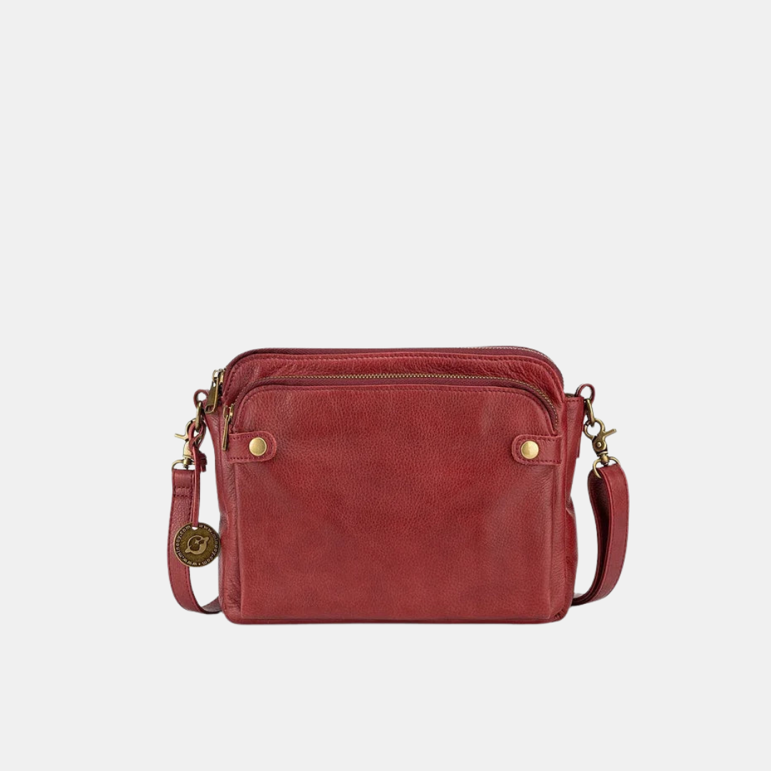 Elegant Læderskuldertaske til Hverdagsbrug Håndtasker Tech Butik Rød