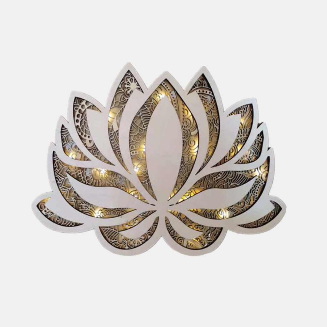 Spirituel Lotus Væglampe – Rolig, Elegant og Harmonisk Belysning til Hjemmet Wall light Tech Butik Lotus 31 × 31 × 3 cm