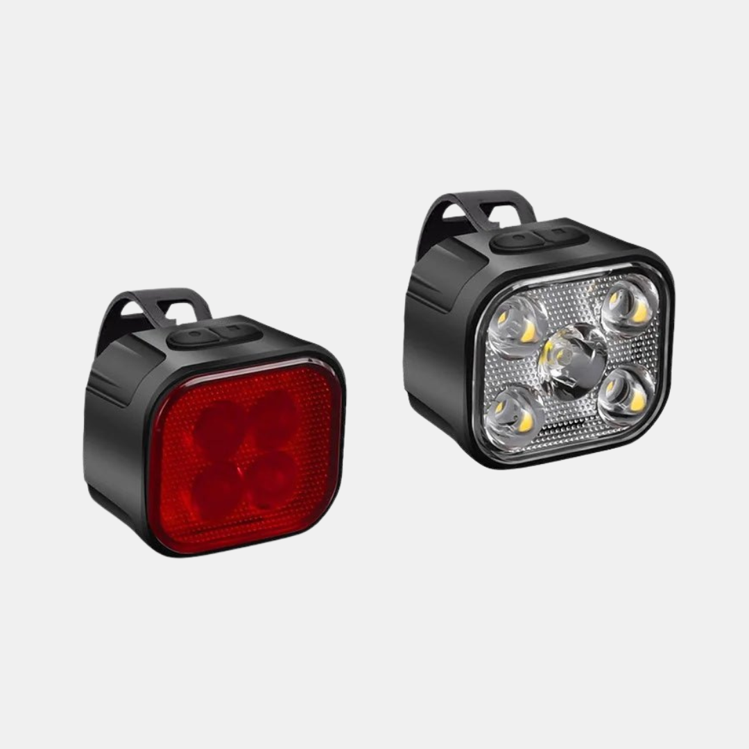 Genopladeligt Cykellygtesæt for Maksimal Synlighed & Sikkerhed Cykelbelysning Tech Butik M1 Par
