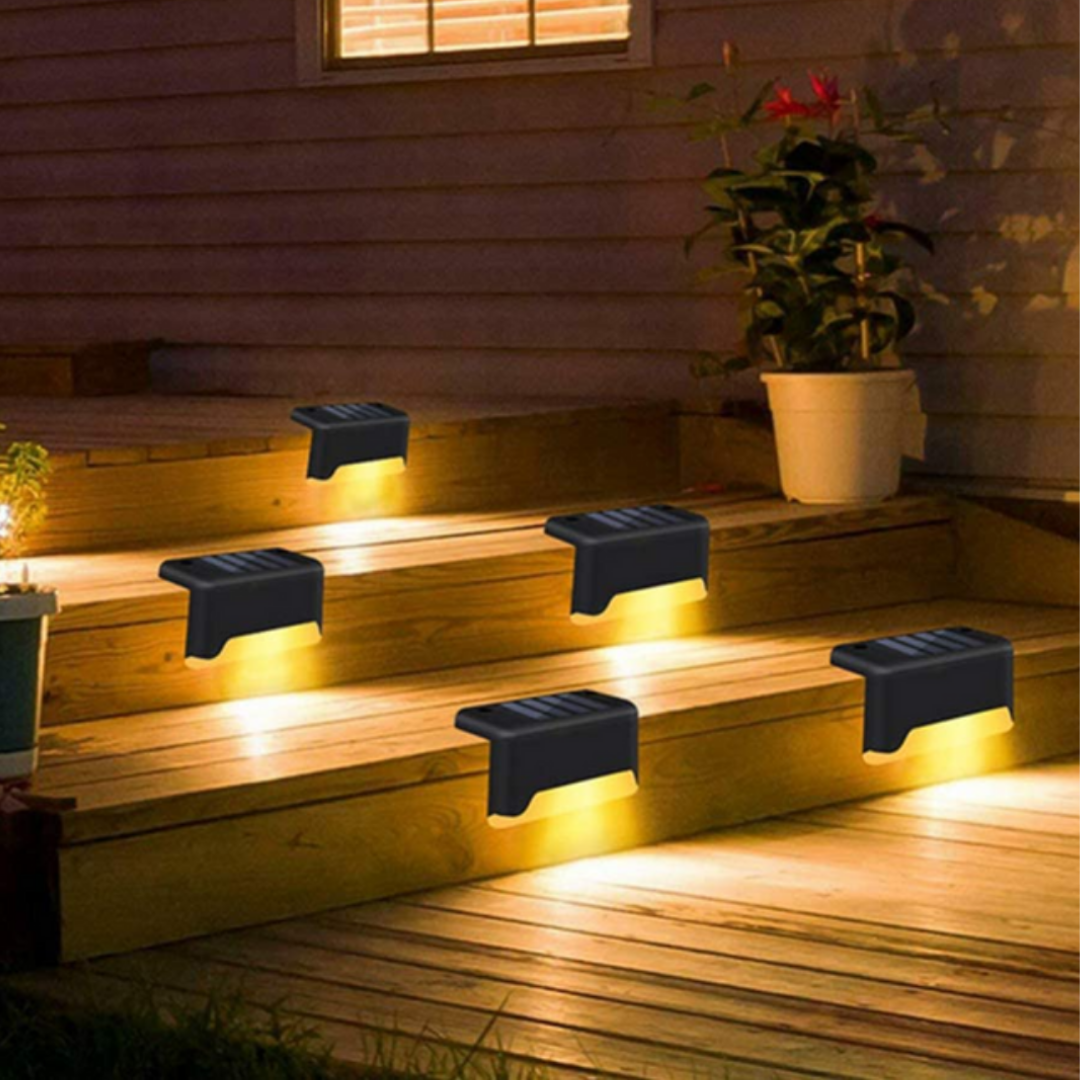 Deluxe Udendørs Solcelle Væglamper – Stilfulde & Effektive Udendørs belysning Tech Butik Sort