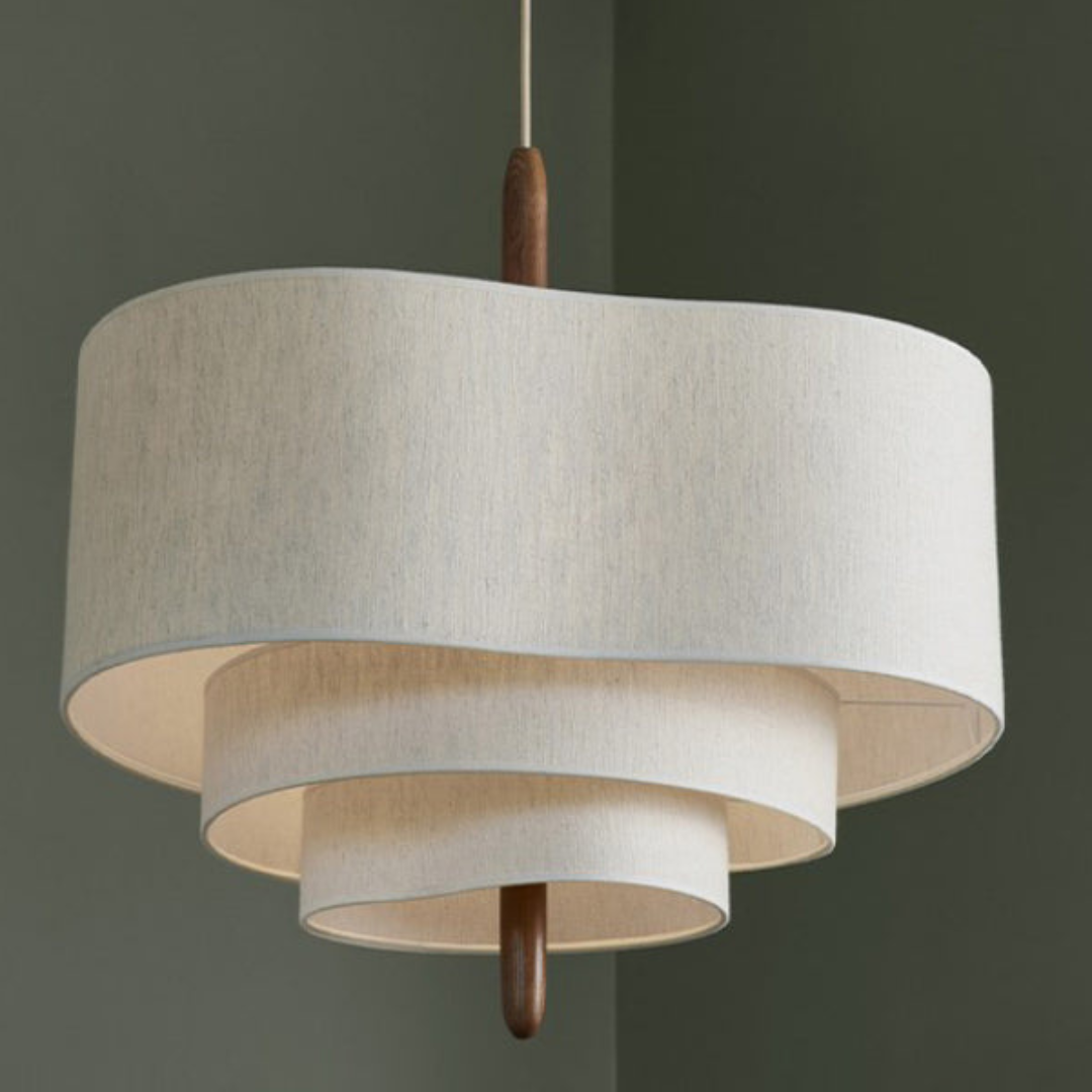 Stilfuld Stoffet Lysekrone – Moderne Loftslampe til Soveværelse, Stue eller Spisestue Kronleuchtere Tech Butik