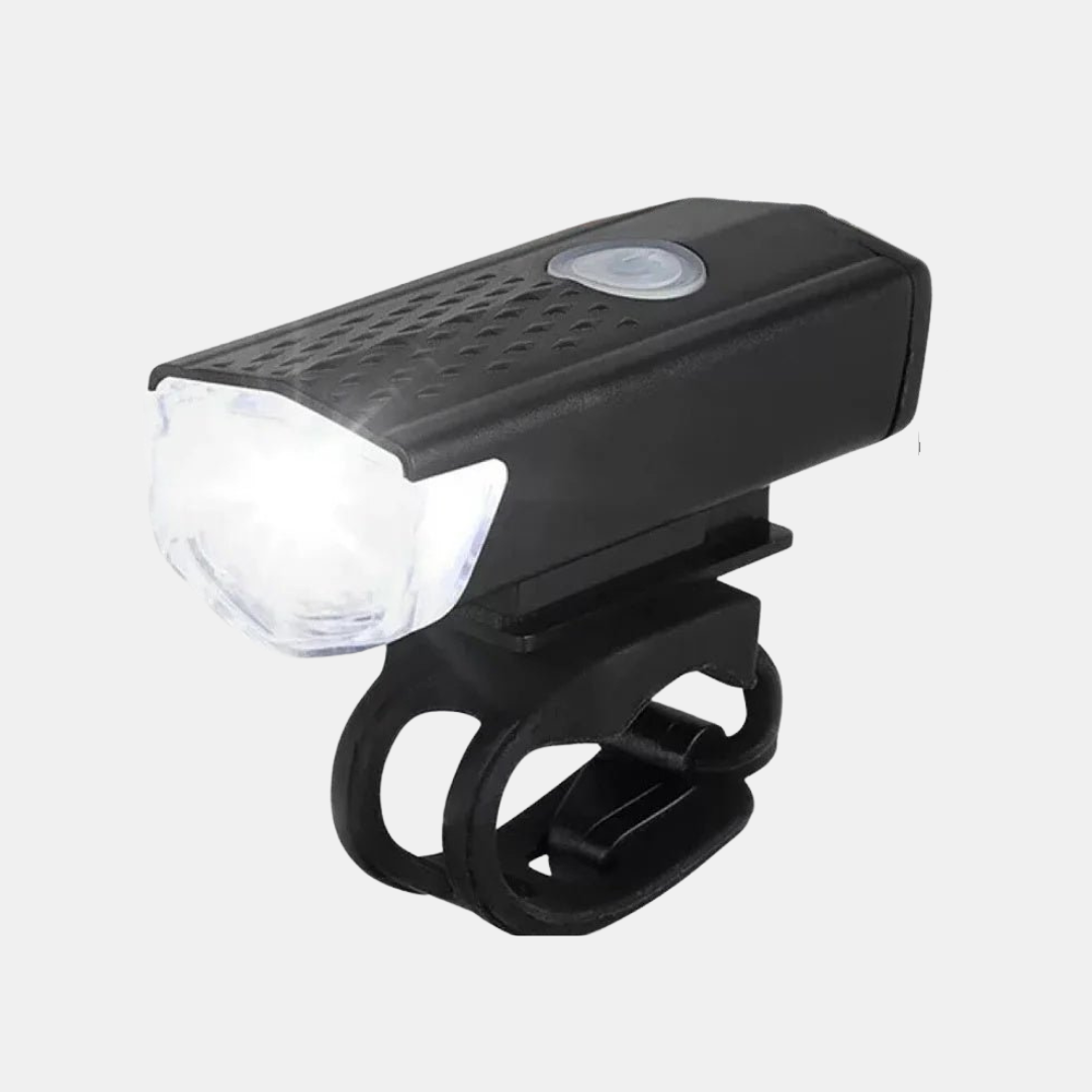 Genopladelig USB Cykellygte med Baglys – Sikker Natkørsel Cykellygter Tech Butik Sort