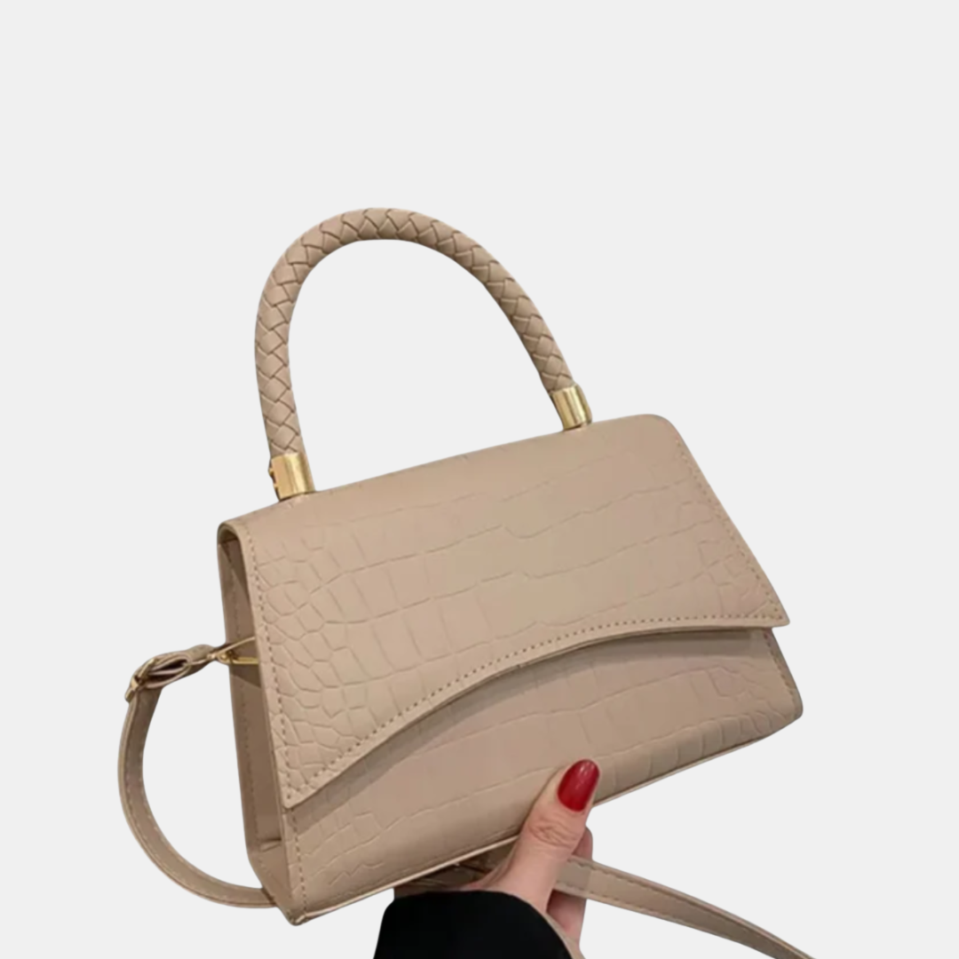 Elegant håndtaske med praktisk top-hank Håndtasker Tech Butik Khaki