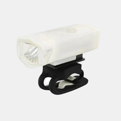 Genopladelig USB Cykellygte med Baglys – Sikker Natkørsel Cykellygter Tech Butik Hvid