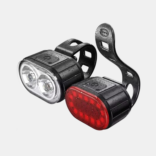 Genopladeligt Cykellygtesæt – Maksimal Synlighed Dag & Nat Cykellygter Tech Butik Fietsachterlicht