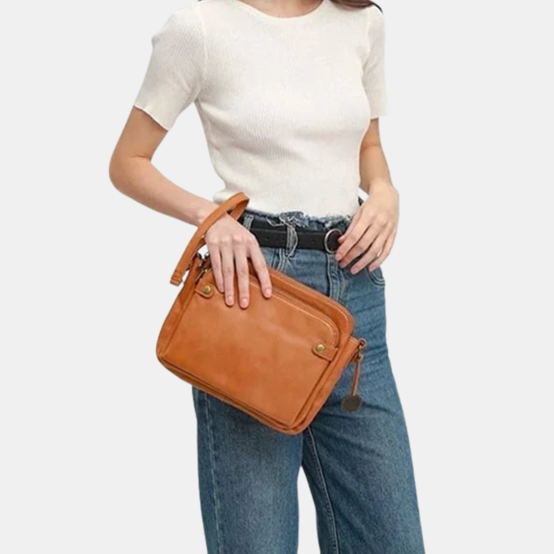 Elegant Læderskuldertaske til Hverdagsbrug Håndtasker Tech Butik