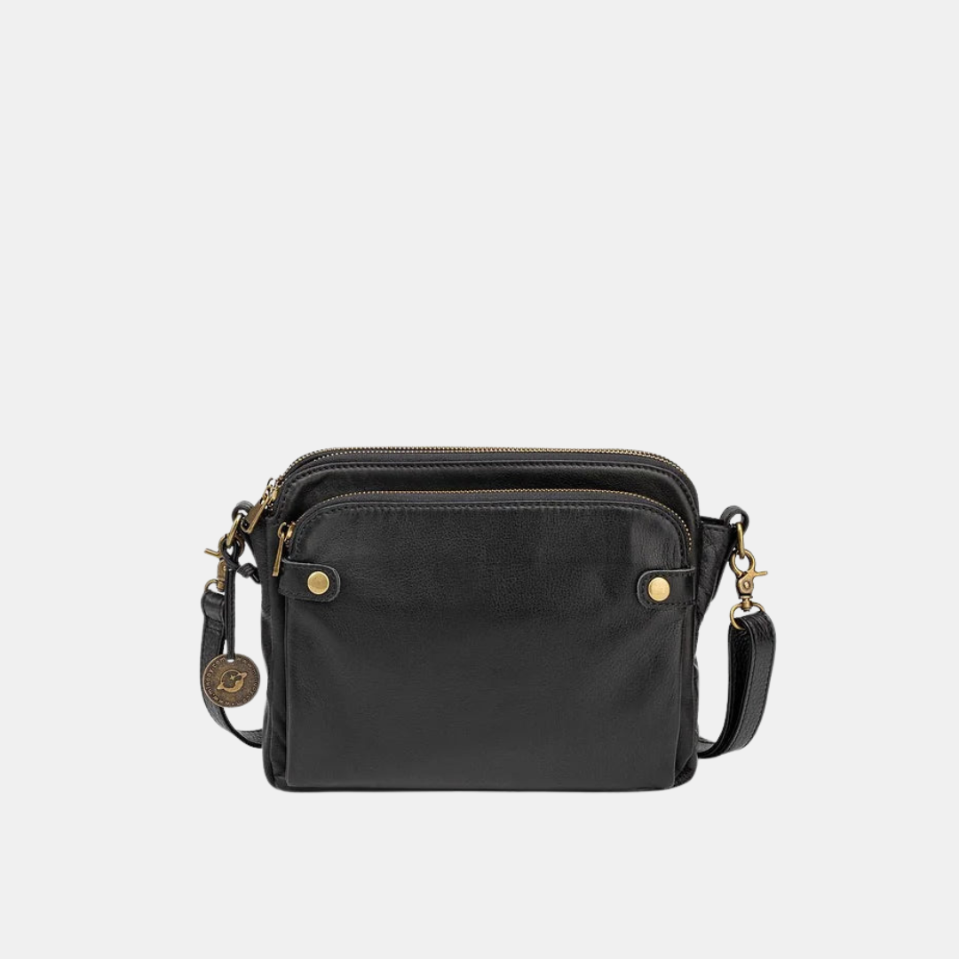 Elegant Læderskuldertaske til Hverdagsbrug Håndtasker Tech Butik Sort