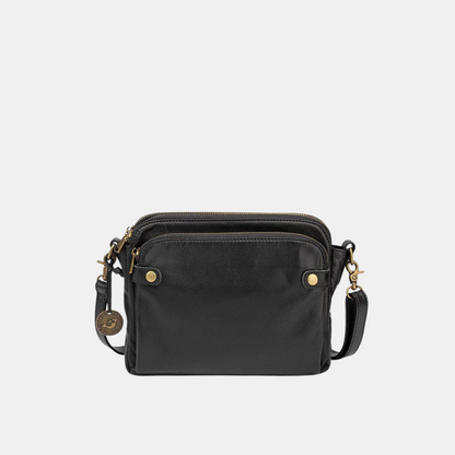 Elegant Læderskuldertaske til Hverdagsbrug Håndtasker Tech Butik Sort