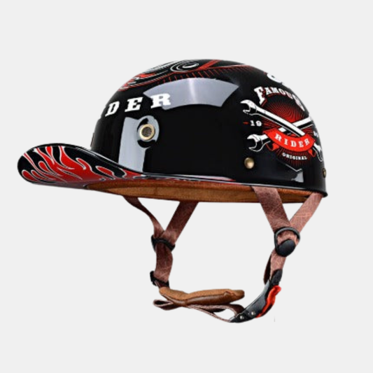 Motorcykelhjelm med Letvægts ABS-skal – Stilfuld Beskyttelse til Enhver Tur Motorcycle Helmets Tech Butik Sort-ulv M (Hovedomkreds: 55-56 cm; 21-6-22. 1 tommer)