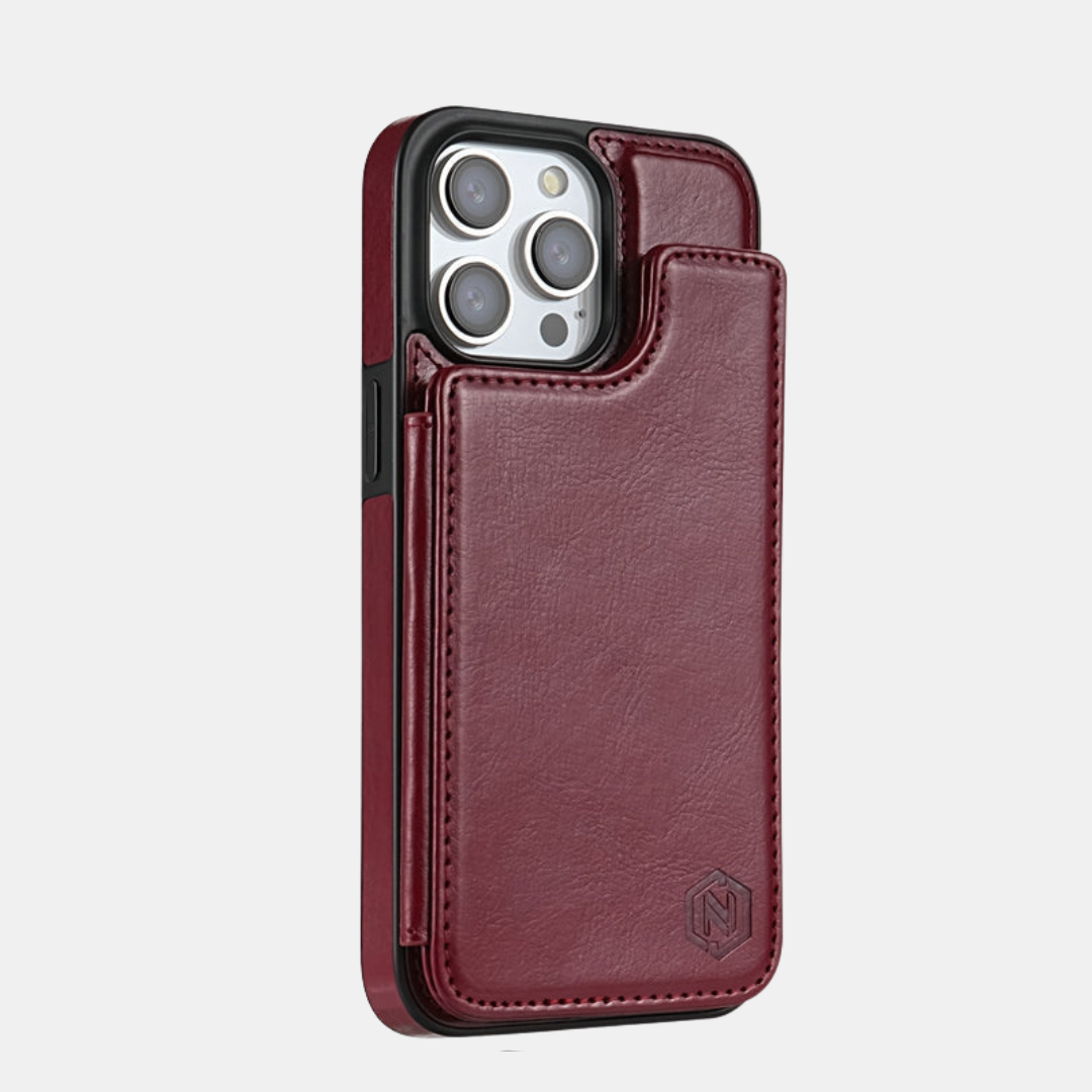 Magnetisk Lædertelefon-etui med Kortlomme Mobiltelefontilbehør Tech Butik