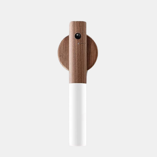 Træ-LED Væglampe – Natlampe med Bevægelsessensor Væglamper Tech Butik Træ D6.2 * H18.2cm enkeltfarvet varmt lys Ved kontakt