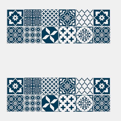 24-Delers Europæisk Mandala Flisesæt – Dekorativt & Stilfuldt Vægfliser Tech Butik HZ060 10cm x 10CM x 24PCS