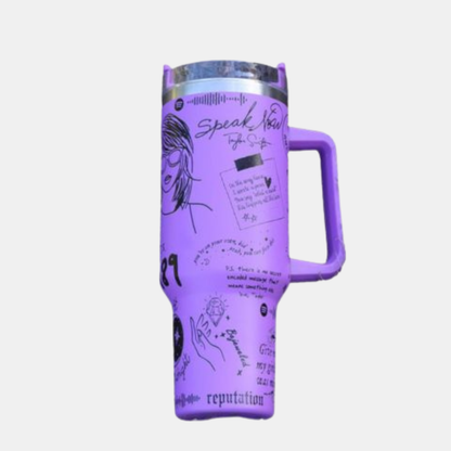 Isoleret Drikkeglas i Rustfrit Stål - Nyd Din Drik med Stil og Inspiration Tumbler Tech Butik Lilla