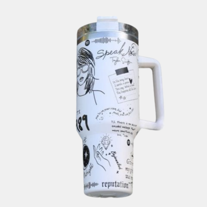 Isoleret Drikkeglas i Rustfrit Stål - Nyd Din Drik med Stil og Inspiration Tumbler Tech Butik Hvid