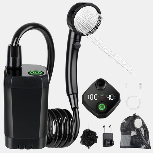 Bærbar Elektrisk Campingbruser – Renlighed, Komfort og Bekvemmelighed Overalt Portable Electric Camping Shower Tech Butik Sort