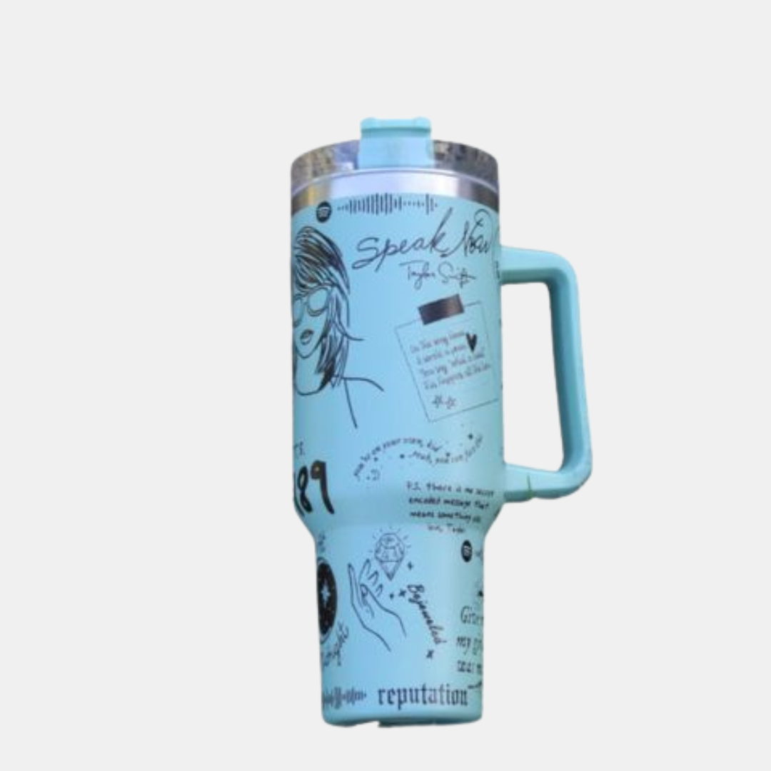 Isoleret Drikkeglas i Rustfrit Stål - Nyd Din Drik med Stil og Inspiration Tumbler Tech Butik Lyseblå