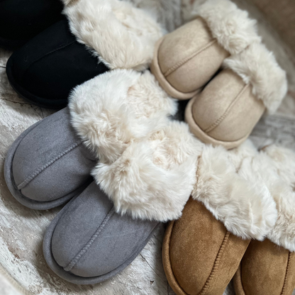 Stilfulde Star Tøfler – Beige Komfortabel Hygge Hjemme Sutsko Tech Butik