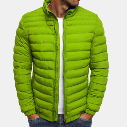 Elegant Quiltet Jakke til Mænd – Moderne Stil & Behagelig Varme Men Jackets Tech Butik Grøn S