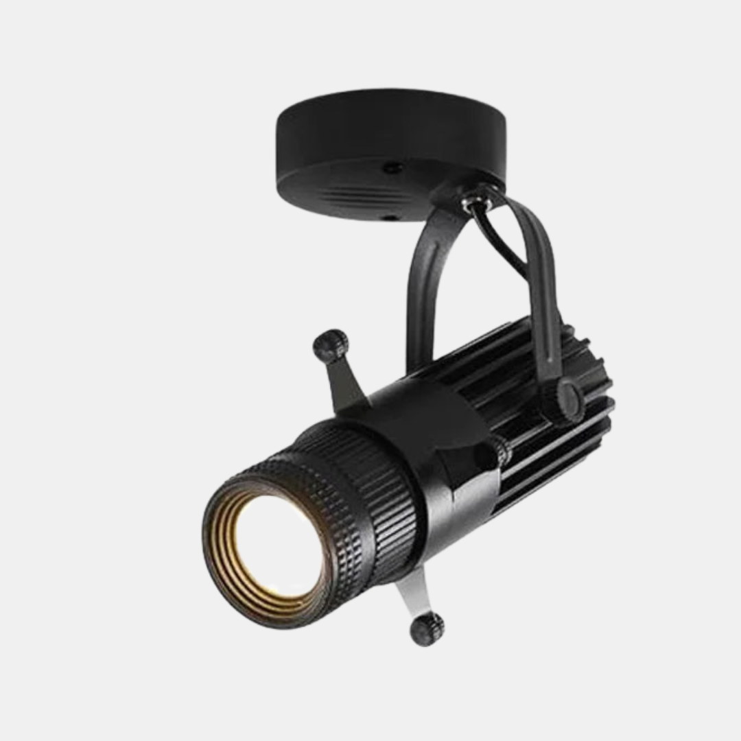 LED Loftlampe med Justerbar Åbning – Tilpas Lyset med Stil Lysarmaturer Tech Butik Monteret i sort 6000k Kold hvid 10W