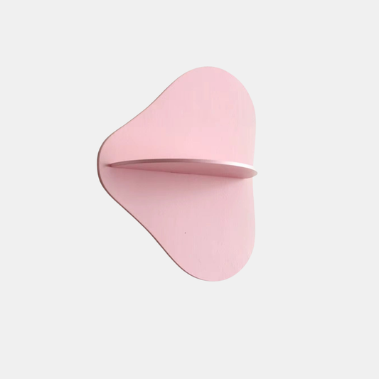 Træ Flydende Væghylde – Stilfuld Dekorativ Display Væghylder Tech Butik Pink