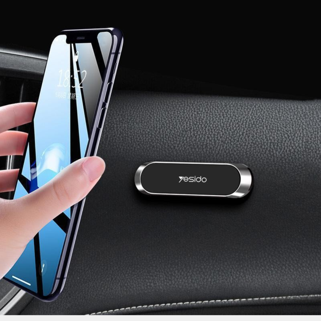 Magnetisk Telefonholder – Sikker & Justerbar Montering Mobiltelefonholdere Tech Butik Sølv