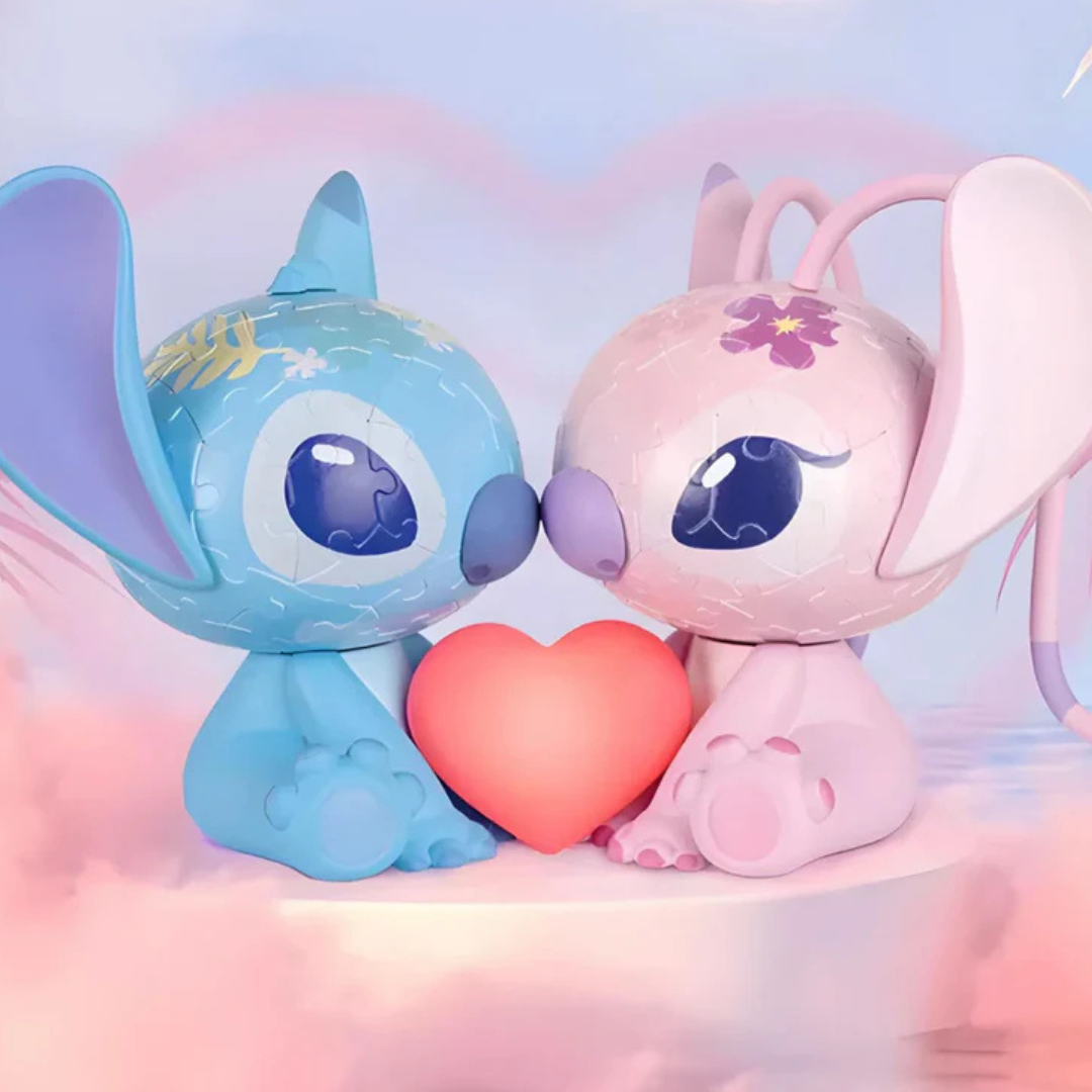 Stitch Puslespil 3D Legetøjslampe – Kreativ & Sjov Natlampe Belysning Tech Butik