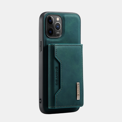 Premium Læder iPhone Cover – 2-i-1 Magnetisk Pung, Kortholder & Stativfunktion Mobiltelefoncovers Tech Butik iPhone 17 Pro Max Naturlig Grøn
